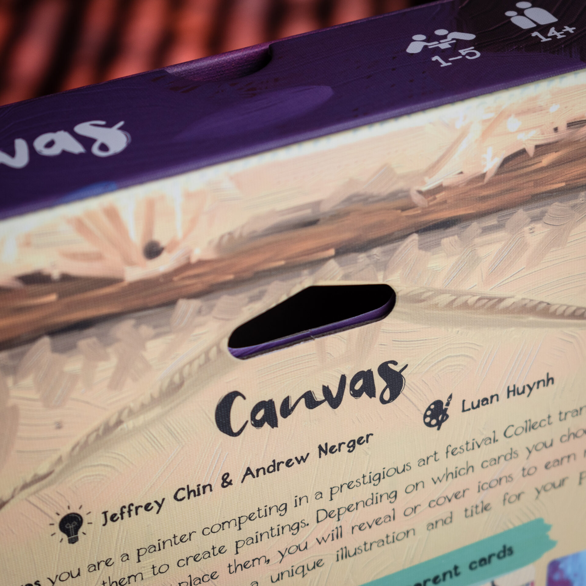 The Canvas box includes a hole for wall display