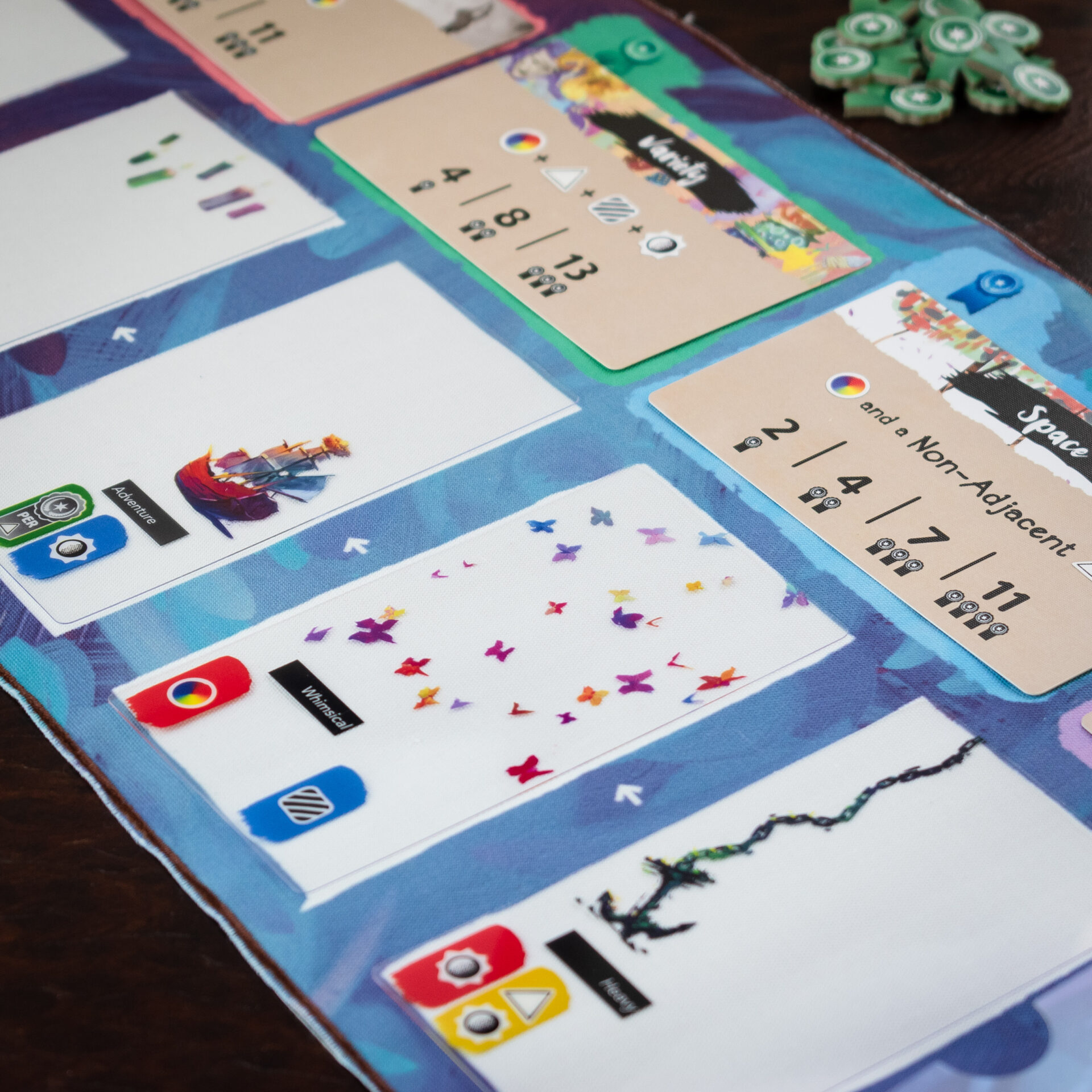 Canvas includes a beautiful cloth game board
